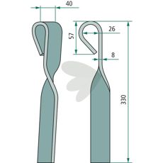 Ugresskniv modell 7809, ideell for nøyaktig og effektiv ugressbekjempelse.
