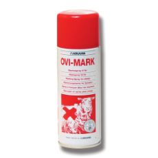 Rød fåremerkingspray på 400 ml, ideell for merking av sau og dyr.