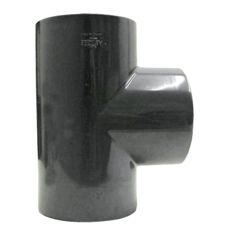 T-stykke med tre innvendige gjenger i PVC-U, 3 tommer, for fleksible rørkoblinger.