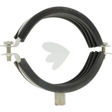 Skrurørklemme i to deler, perfekt for å holde rør på plass i bygge- og landbruksmaskiner.