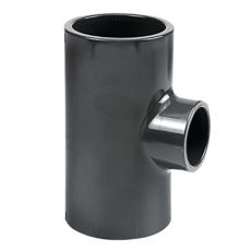 Kvalitativt T-stykke i PVC-U med reduksjonsnippel, for holdbare vannledninger.
