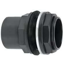 Robust beholdertilkobling i PVC-U for sikker og pålitelig installasjon i ulike systemer.