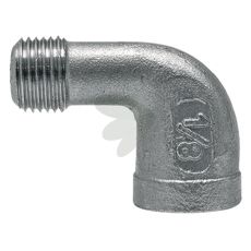 Vinkel 90°, med innvendig og utvendig gjenge, ideell for rørlegging.