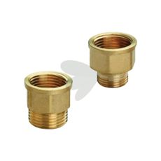 Reduseringsnippel som muliggjør fleksibel installasjon med innvendige og utvendige gjenger.