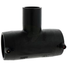 T-stykke 90° med Reduseringsnippel, tilpasser rørdiametre effektivt.