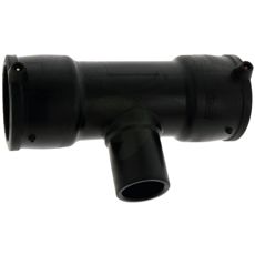 T-stykke 90° med reduseringsnippel for holdbare rørinstallasjoner.