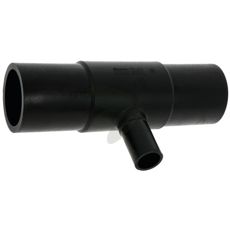 Robust T-stykke med reduksjonsnippel for langvarig bruk.