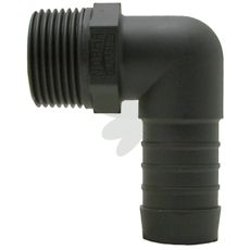 Vinkel 90° 19mm med 3/4" utvendig gjenge, robust og effektiv i bruk.