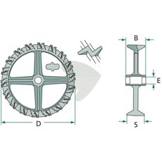 Kamring høyre med halvt nav, sikrer optimal drift og styrke.