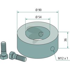 Spennhylse 90012, en viktig komponent i traktorens system.