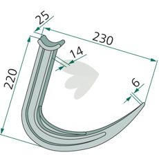 Gripetann 18230, en viktig del for mer effektiv håndtering innen landbruk.