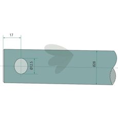 Buet ballspyd 600mm langt, utviklet for Saphir og Stoll.