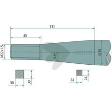 Weidemann ballspyd konisk mutter M22X1.5, perfekt for landbruk og maskiner.