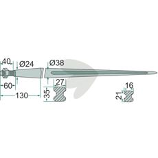 Ballspyd konisk mutter M22X1,5, en pålitelig løsning for arbeid innen landbruk og konstruksjon.