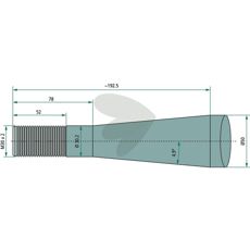 Rett balspyd med konisk mutter, SXL800 - 55468, utmerket for effektiv håndtering.