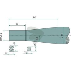 Balspyd med konisk mutter modell 55576, 18864, ideell for landbruksapplikasjoner.