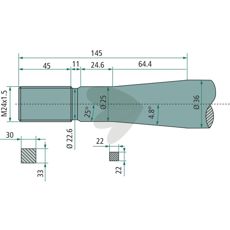 Stoll - JF balspyd med konisk mutter M24 x 1.5, perfekt for tunge applikasjoner.