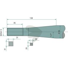 Konisk mutter M20X1,5 for Alö/Quicke ballspyd, sikrer stabil feste.