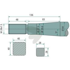 Konisk mutter M28X1.5 for Schäffer og Redrock ballspyd, gir ekstra stabilitet.