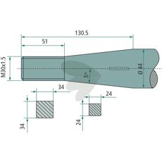 Rett ballspyd med konisk mutter 55588, perfekt balanse mellom styrke og funksjonalitet.