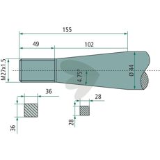 Ballspyd konisk mutter Strautmann M27X1.5 - 54879 for forbedret holdbarhet.