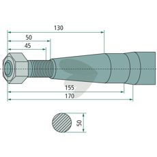 Redrock konisk mutter M28X1,5, perfekt for profesjonell bruk innen landbruk og jordbruk.