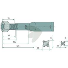 Rotschnee konisk mutter M22X1,5, en pålitelig del for effektive balspyd og maskiner.