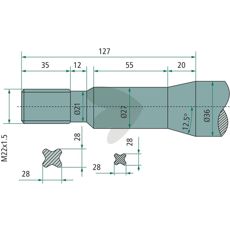 Balspyd med bushing og konisk mutter 53345, perfekt for effektiv balhåndtering i jordbruk.