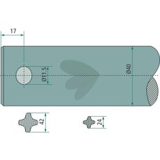 Rett rundballespyd 55329, perfekt for å lette og effektivisere rundballetransport i landbruket.