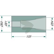 Sveisebushing som muliggjør sikker festing med vridsikring for ballespiyd.