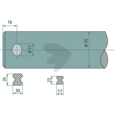 Rett Emily ballespydd, 1150mm lang, perfekt for profesjonell bruk innen landbruk.