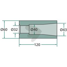 Sveisehylse for M28 pinner - sikrer styrken på maskiner.