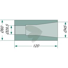 Ballepigg sveisehylse M28 18100-36 - sikker og pålitelig for maskininstallasjon.