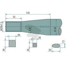 Balspyd med konisk mutter Redrock, holdbar og pålitelig for alle typer arbeid.