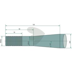 Balspyd med konisk mutter 55623, robust og brukervennlig for tunge laster.