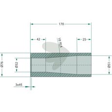 Holdbar sveisebøsning for M28, optimalisert for robuste applikasjoner.