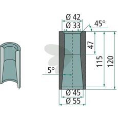 Sveisebøssing 55307, brukervennlig og sikker for alle sveiseapplikasjoner.