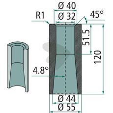 Sveisebøssing 54594 er en holdbar komponent for effektiv sveising i landbruk.