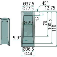Sveisebøssing 530032 brukes for effektiv sveising og holdbarhet.