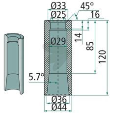 Sveisehylse 56021 sikrer høy ytelse og lang levetid.