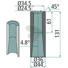 Sveisehylse 55867 brukes i mange ulike maskiner og systemer.