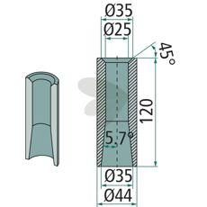 Sveisehylse - 56014, ideell for pålitelig festing i maskiner.