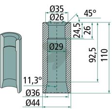 Sveisehylse - 56024, optimaliserer funksjonalitet hos ditt utstyr.