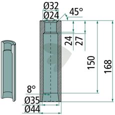Sveisehylse - 56028, sikrer en sterk og sikker tilkobling.