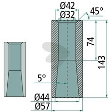 Sveisebøssing 56033, effektiv løsning for maskinvedlikehold og reparasjon.
