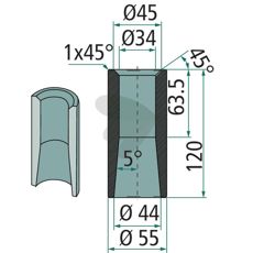 Sveisebøssing 56034, designet for å forbedre ytelse og holdbarhet.