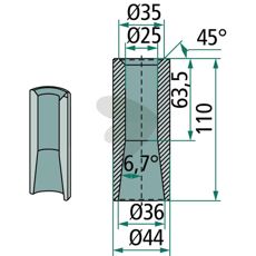 Sveisebøssing 56035, perfekt for tunge maskiner og industriell bruk.