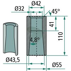 Sveisebøssing 56038, garanterer optimal drift og lang levetid.