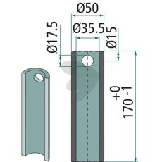 Sveisebøssing 55473, kritisk del for pålitelig funksjon av tungt utstyr.