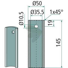 Sveisebøssing 55931, pålitelig og holdbar komponent for maskinens levetid.